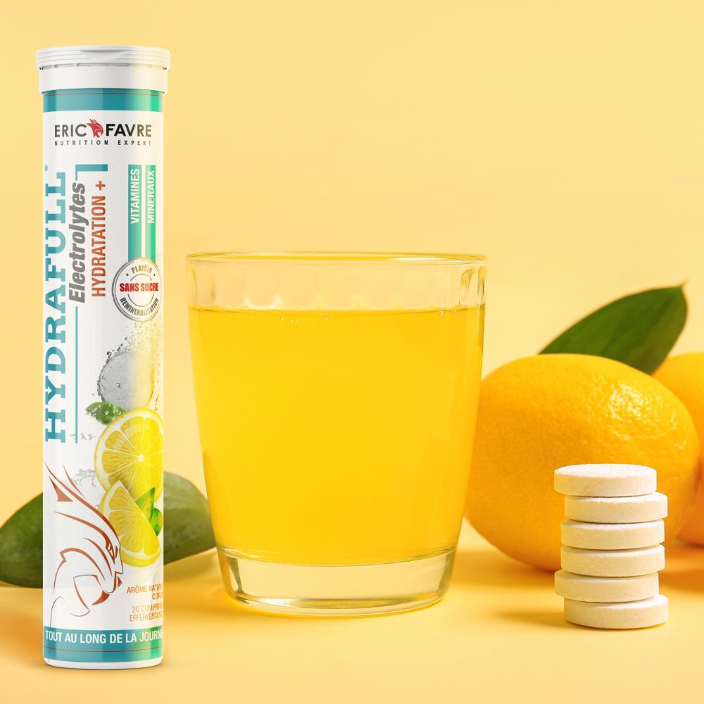 Hydrafull hydratation effervescent saveur citron 20 comprimés