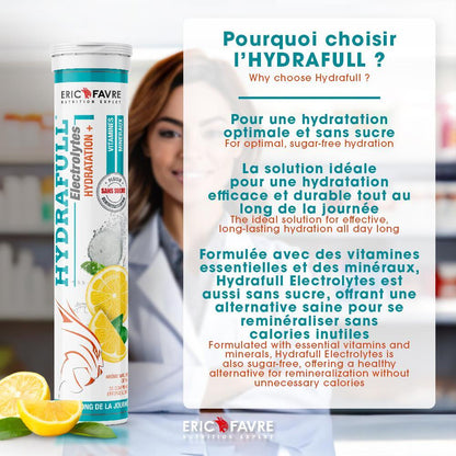 Hydrafull hydratation effervescent saveur citron 20 comprimés